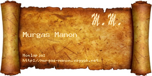 Murgas Manon névjegykártya